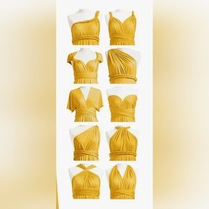 Yellow infinity dress with bandeau